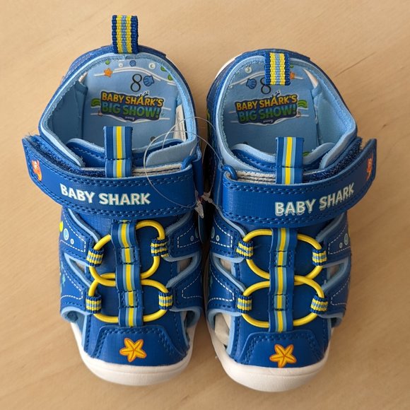 Nickelodeon Baby Shark Ping Fong Trekking Child Sandals - Size 6 & 8 - Brand New - Picture 5 of 16